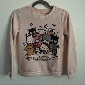 Hello Kitty and Friends Pink Crewneck Pullover Sweatshirt-Girls Youth Size L